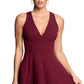 Dress The Population Women's Catalina Fit & Flare Cocktail Dress Red Size X-Small