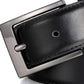 Mio Marino Men's Dual Loop Leather Belt Black Size 38