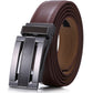 Mio Marino Men's Linxx Designer Ratchet Leather Belt Brown Size Large