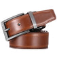 Mio Marino Men's Traditional Reversible Leather Belt Brown Size 34