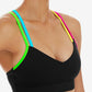 K-Deer Women's Impact Strappy Sports Bra Black Size Small