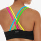 K-Deer Women's Impact Strappy Sports Bra Black Size Small