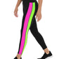 K-Deer Women's Sprint Side Stripe Leggings Black Size Small