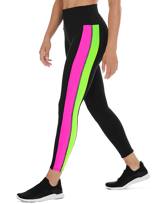 K-Deer Women's Sprint Side Stripe Leggings Black Size Small