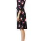 Leota Women's Floral Wrap Dress Black Size 3X