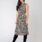 Leota Women's Sleeveless Mindy Dress in Inky Zebra White