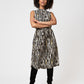 Leota Women's Sleeveless Mindy Dress in Inky Zebra White