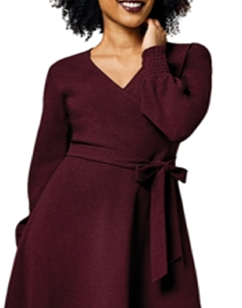 Leota Women's Perfect Wrap Dress Red Size Medium