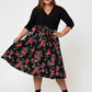 Leota Women's  Mindy Skirt in Ruby Rose (Curve) Black