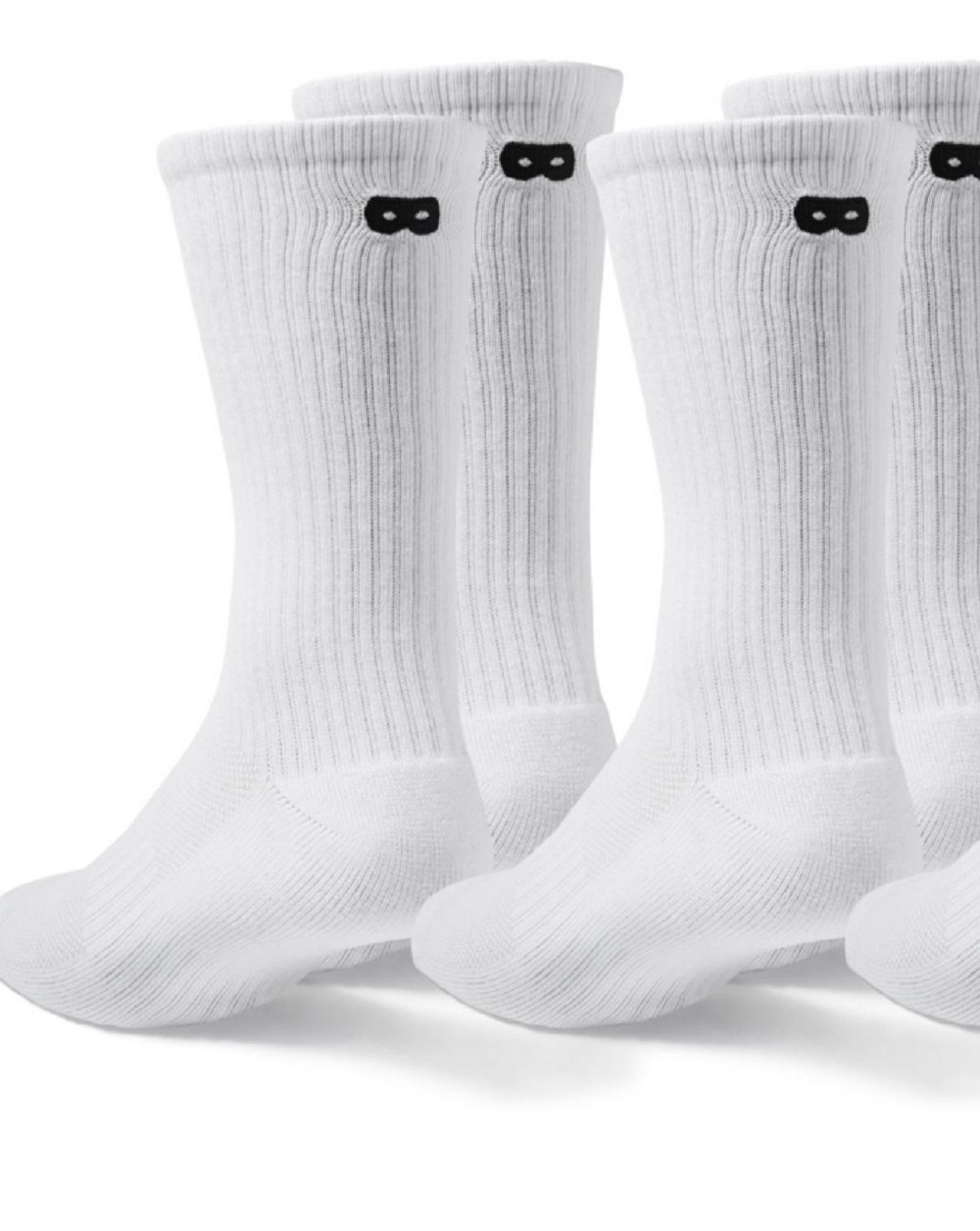 Pair Of Thieves Men's 3 Pack Blackout Whiteout Crew Socks White Size Regular