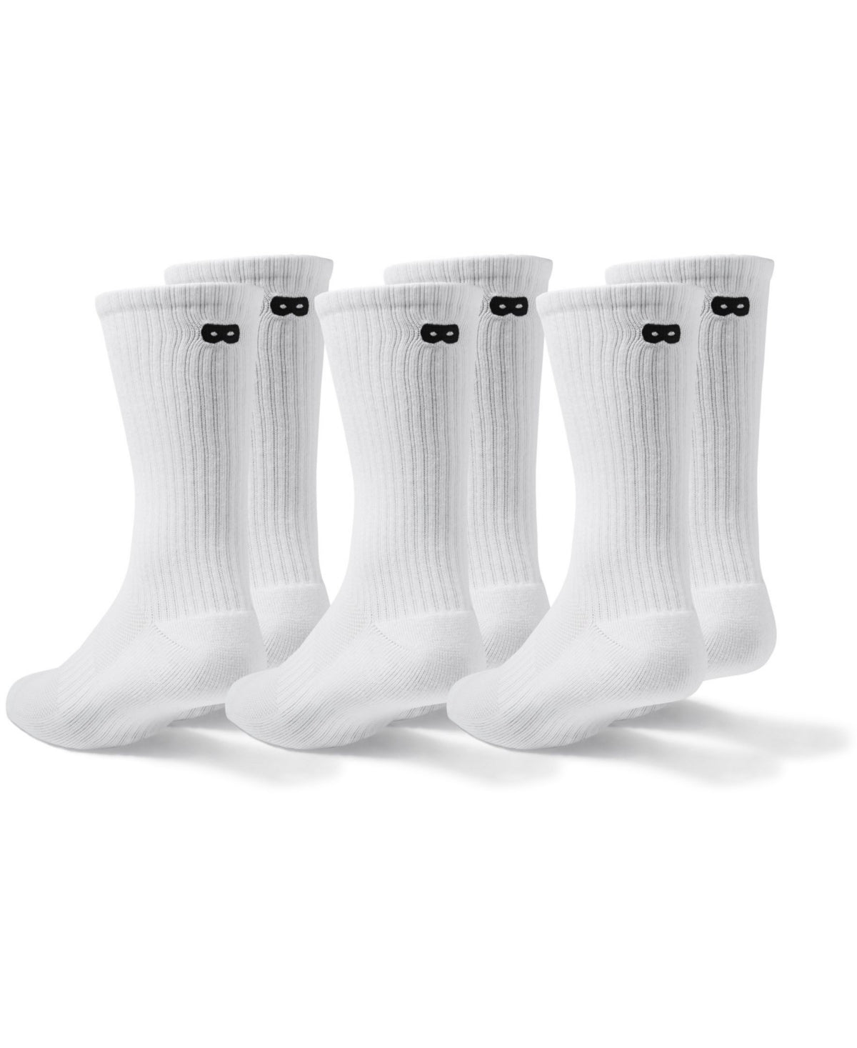 Pair Of Thieves Men's 3 Pack Blackout Whiteout Crew Socks White Size Regular