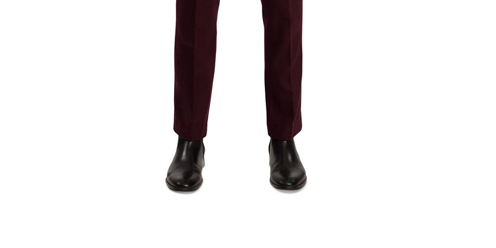 Paisley & Gray Men's Slim Fit Suit Pants Red Size X-Large