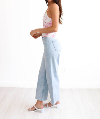 Pistola - Women's Penny Crop High Rise Wide Leg Jeans