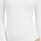 Spanx White Long Sleeve Scoop Neck Bodysuit, Size X-Small
