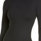 Spanx Long Sleeve Bodysuit, Classic Black, Size Medium
