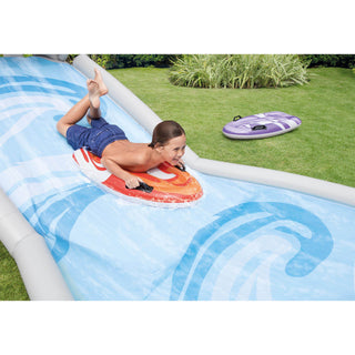 Intex Surf 'N Slide Inflatable Kid Outdoor Splash Water Slide with 2 Surf Riders