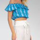 Elan - Strapless Top with Ruffles