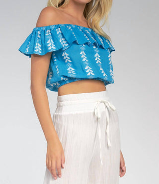 Elan - Strapless Top with Ruffles