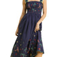 Umgee - Embroidered Smocked Midi Dress