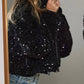 Generation Love - RHODA VELVET SEQUIN PUFFER JACKET