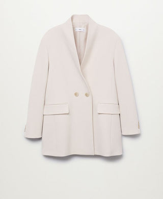 Mango Women's Blazer Style Coat Beige Size Medium
