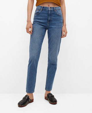 Mango Women's Mom-Fit Jeans Blue Size 12