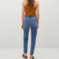 Mango Women's Mom-Fit Jeans Blue Size 12