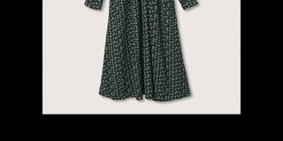 Mango Women's Midi Printed Dress Green Size 6