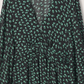 Mango Women's Midi Printed Dress Green Size 6