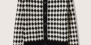 Mango Women's Check Knitted Cardigan Black Size S