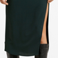 Mango Women's Vent Midi Skirt Green Size Medium