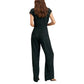 Mango Women's Polka Dot Print Jumpsuit Black Size Small