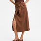 Mango Women's Buckle Wrap Skirt Brown Size Small