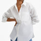 Mango Women's Oversize Cotton Shirt White Size 8