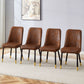 Modern Dining Chairs With Sleek Backrest and Metal Legs