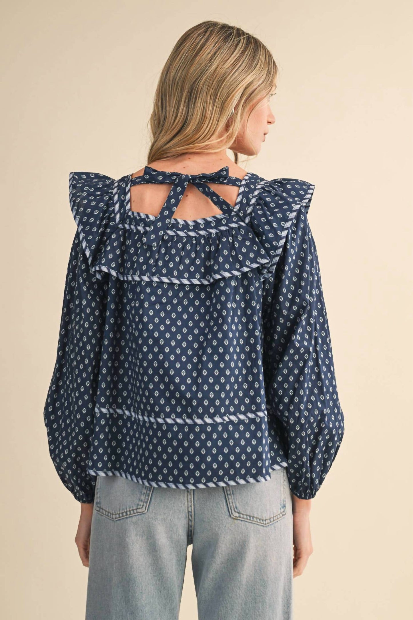 &Merci - Baby Doll Square Neck Blouse