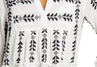 Elan Small Grecian Cover-Up Dress in White/Black