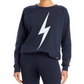Aviator Nation Women's Bolt Graphic Sweatshirt Black Size Large