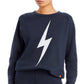 Aviator Nation Women's Bolt Graphic Sweatshirt Black Size Large