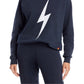 Aviator Nation Women's Bolt Graphic Sweatshirt Black Size Large