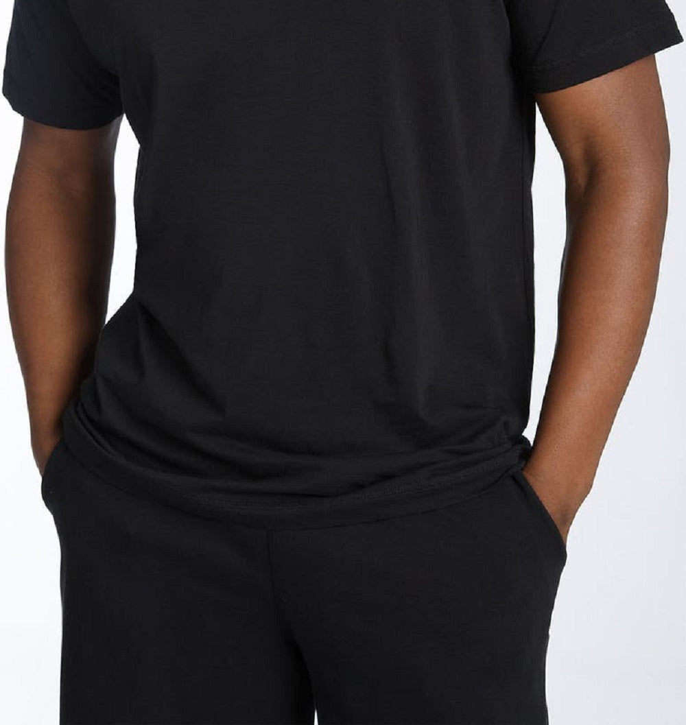 Daniel Buchler Men's Peruvian Pima Cotton T-Shirt Black Size Medium