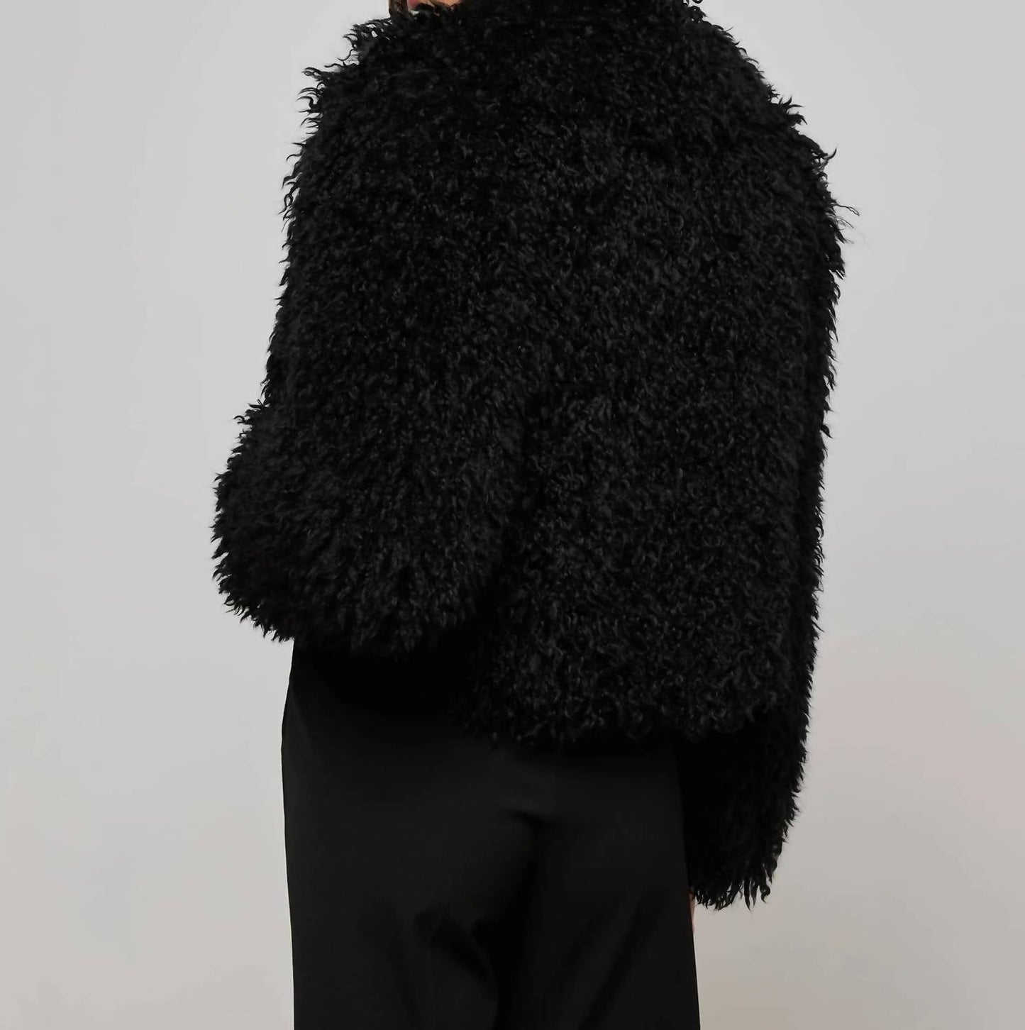 L'Agence - Aura Cropped Faux Fur Jacket