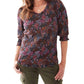 Fdj - Floral Three Quarter Sleeve Top