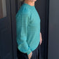 &Merci - Scallop Hem Puff Sleeve Sweater