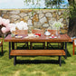 GO Outdoor Wood Dining Set For 7-8 Persons