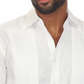 Mojito Men's 100% Linen Guayabera Chacabana Shirt Long Sleeve with Pleating Accent Size XXL