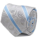 Cufflinks Inc. Men's Marvel Comics Stripe Silk Tie Gray Size Regular