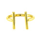 14k Yellow Gold Open Ring with Bars