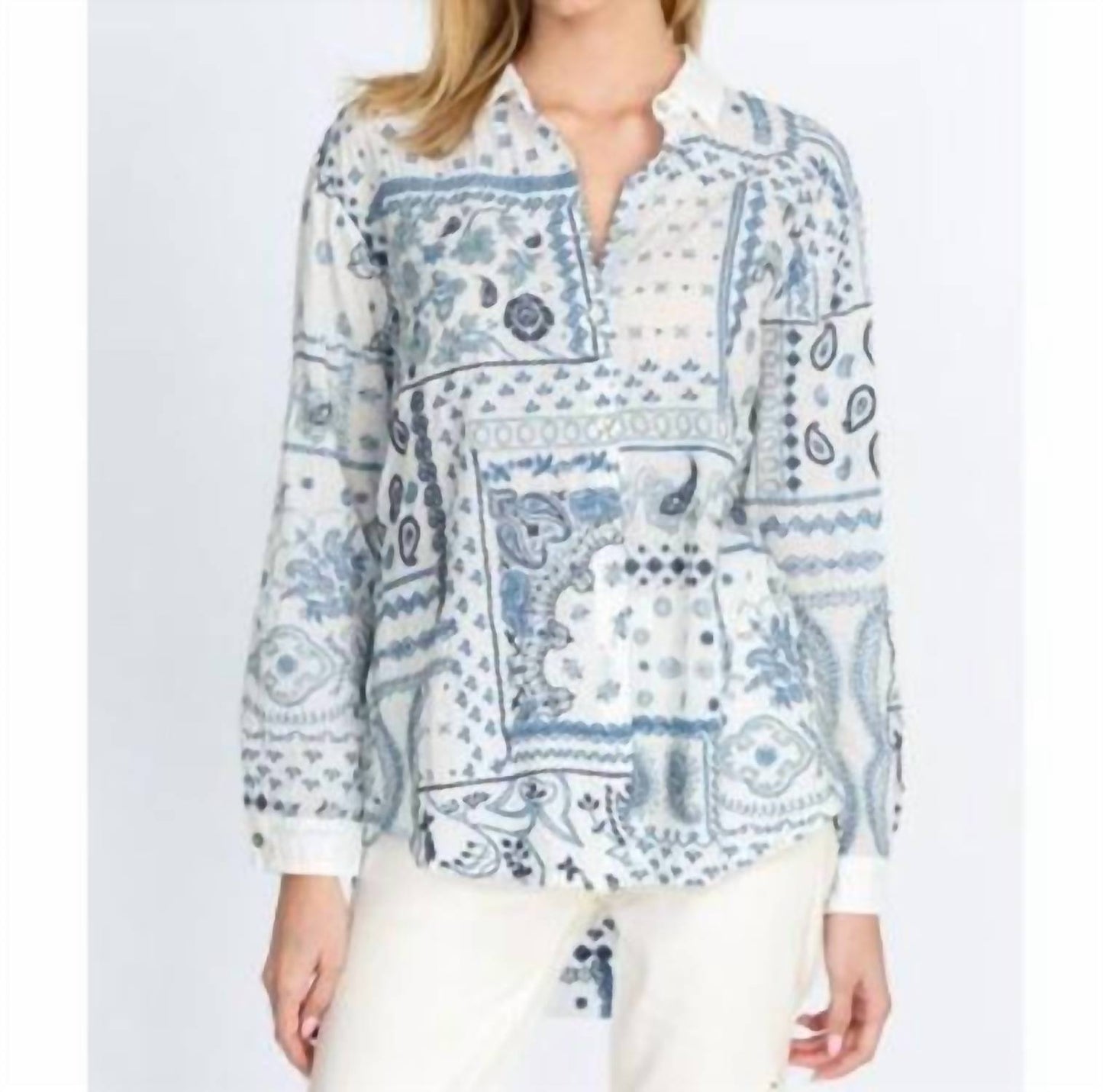 Johnny Was - Vanya Schiffli Oversized Shirt