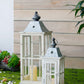 Wooden Candle Lantern Decorative Hurricane Lantern Holder